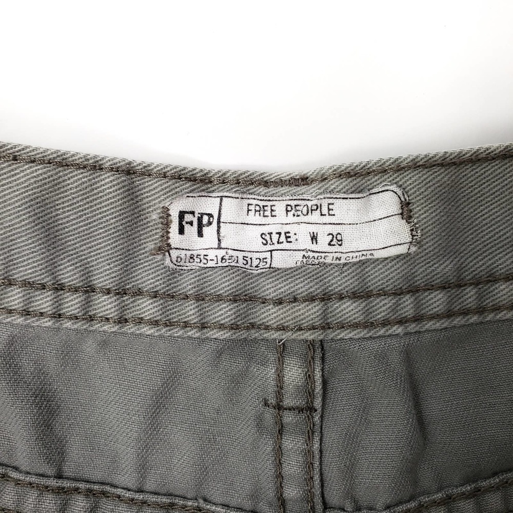 Free People Light Green High Rise Denim Jean Shorts - Picture 2 of 5